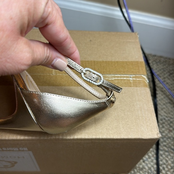 • Sam Edelman • Womens Evelynn Strappy Heel, Gold Leaf, Size 7.5 💛🤩 (In box!) - Picture 9 of 17